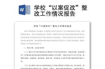 整顿整改工作反思报告2021