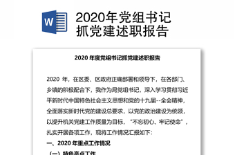 学校支部书记抓党建述职报告2021年最新