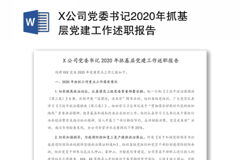 2022公司党支部基层党建工作述职点评意见