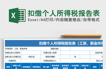 2021年上海扣缴个人所得税申报表