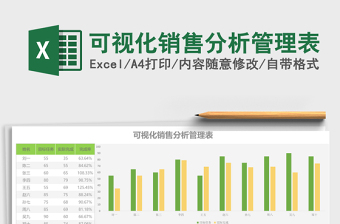 可视化销售分析管理表Excel模板