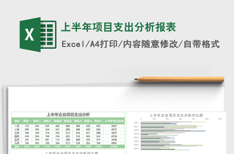 上半年项目支出分析报表Excel模板