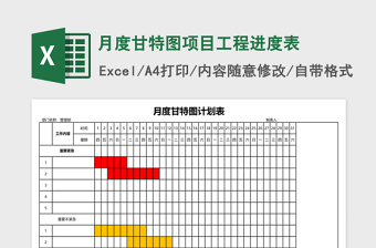 甘特图模板工程进度Excel表格