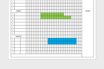 月度甘特图项目工程进度表Excel模板