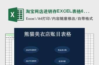 淘宝网店进销存EXCEL表格6联excel管理系统