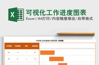 可视化工作进度图表Excel表格
