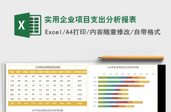 实用企业项目支出分析报表Excel模板