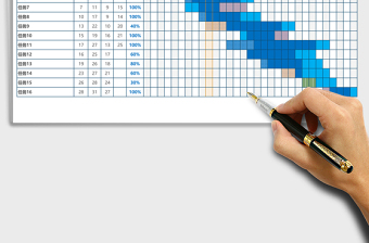月项目进度计划表甘特图Excel表格模板