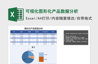 可视化图形化产品数据分析Excel模板