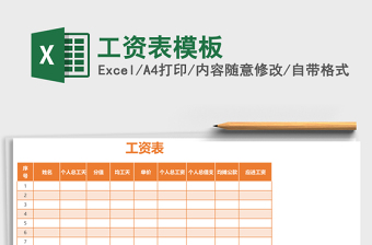 工资表excel表格模板