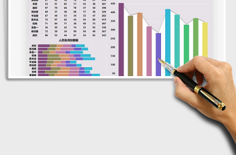 2021年人员销售数据分析图表模板