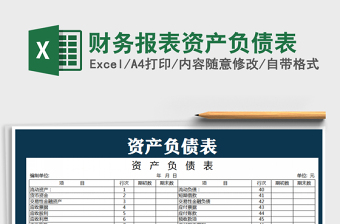 2021年财务报表资产负债表免费下载