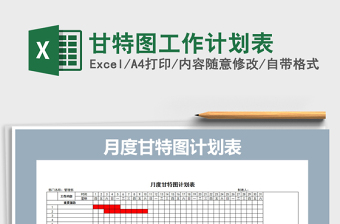 2021年甘特图工作计划表