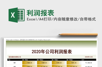 2021年利润报表