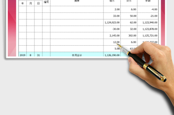 2021年出纳日记账现金日记账