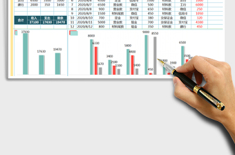 2021年收入支出明细表（全自动）