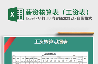 2022工资核算表 工资表工资核算系统