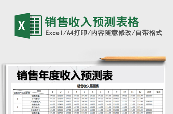 2022收入预估表格