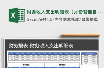 2022收入支出明细表-公式自动计算