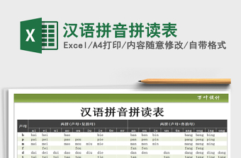 2022小学生汉语拼音音节全表