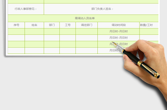 2021年人员调动申请单