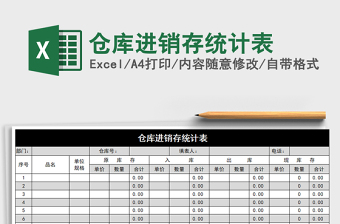 2021年仓库进销存统计表