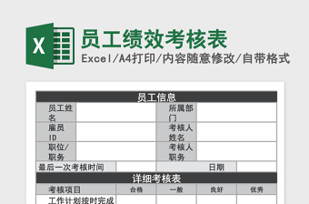 2021年员工绩效考核表