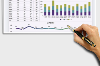 2021年图表模板季度数据展示分析