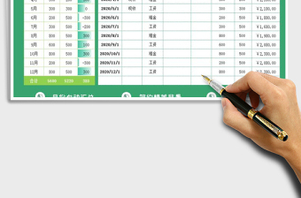 2021年收支日记账-月份统计