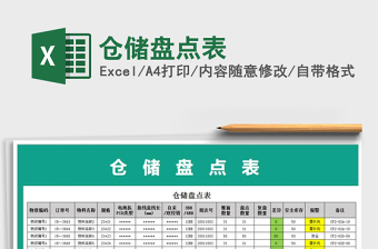 2021年仓储盘点表