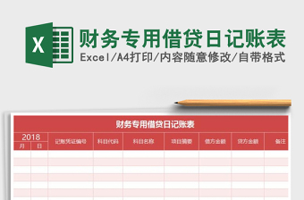 2021年财务专用借贷日记账表