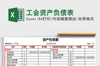 2021年工会资产负债表