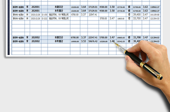 2021年财务报表-数量金额明细账