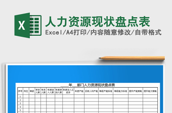 2021年人力资源现状盘点表