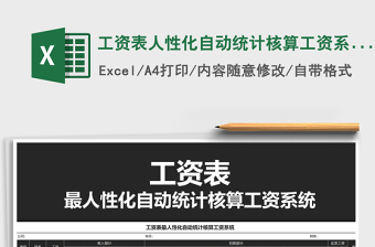 2021年工资表人性化自动统计核算工资系统