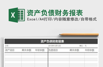 2021年资产负债财务报表