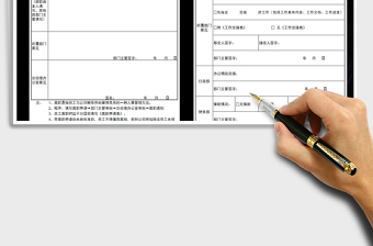 2021年离职申请表+工作交接表