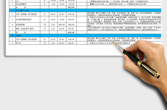 2021年装修预算表(半包基装+主材)