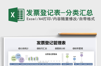 2022发票登记表-分类汇总