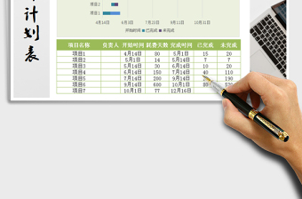 2021年工作进度计划表免费下载