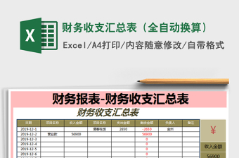 2022财务收支表（全自动换算）