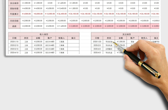 2021年家庭收支登记表