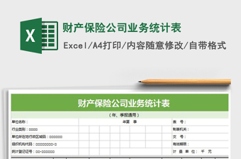 2022财产保险公司分险种监管报表