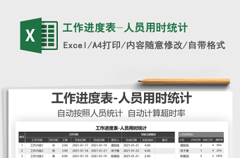 2021年工作进度表-人员用时统计