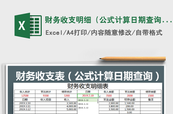 2022财务收支表 明细查询表