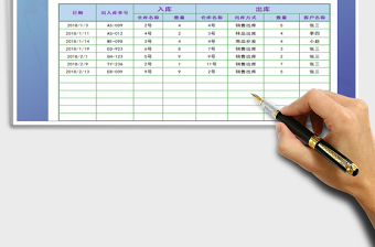 2021年出入库明细查询表免费下载