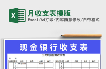 2021年月收支表模版