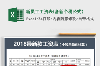 2022年最新个税公式Excel模板