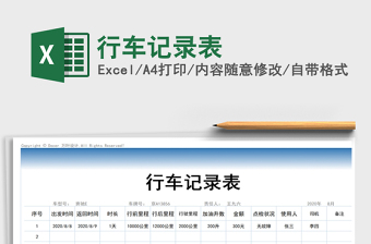 2022车辆GPS行车记录EXCEL