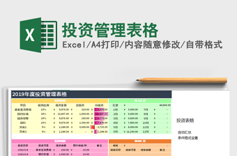 2021年投资管理表格免费下载